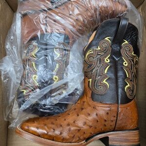 New Exotic Ostrich Cowboy Boots